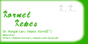 kornel kepes business card